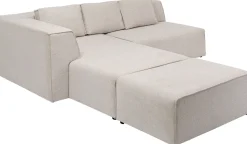 KARE Ecksofa Infinity Ottomane Creme Links