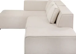 KARE Ecksofa Infinity Ottomane Creme Links