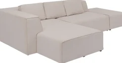 KARE Ecksofa Infinity Ottomane Creme Links