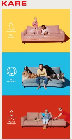 KARE Ecksofa Infinity Ottomane Creme Links