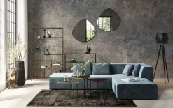KARE Ecksofa Infinity Velvet Ocean Rechts
