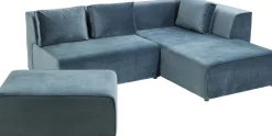 KARE Ecksofa Infinity Velvet Ocean Rechts