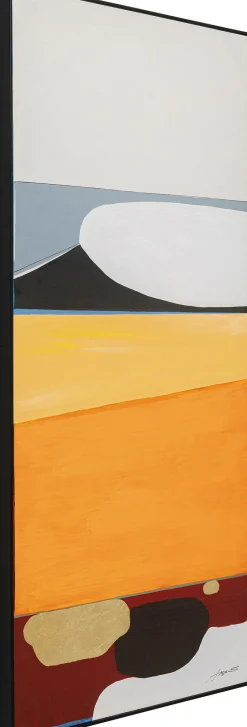 KARE Gerahmtes Bild Abstract Shapes Orange 73x143cm