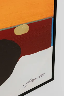 KARE Gerahmtes Bild Abstract Shapes Orange 73x143cm