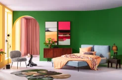 KARE Gerahmtes Bild Abstract Shapes Orange 73x143cm