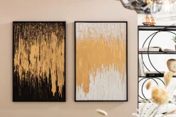 KARE Gerahmtes Bild Abstract Weiß 80x120cm