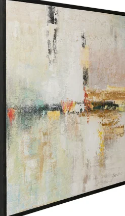 KARE Gerahmtes Bild Dust Gold 120x120cm