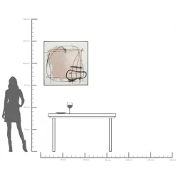 KARE Gerahmtes Bild Dust Grau 100x100cm