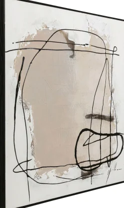 KARE Gerahmtes Bild Dust Grau 100x100cm