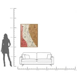 KARE Gerahmtes Bild Faccia Arte Tri Colore 90x120cm