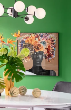 KARE Gerahmtes Bild Flower Hair 120x120cm