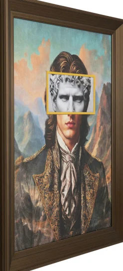 KARE Gerahmtes Bild LED Art Gentleman 80x100cm