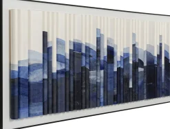 KARE Gerahmtes Bild Shadow Skyline Blue 160x60cm