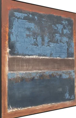 KARE Gerahmtes Bild Silence Blau 120x120cm