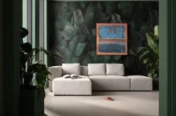 KARE Gerahmtes Bild Silence Blau 120x120cm