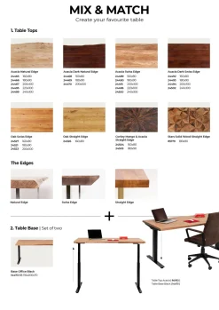 KARE Gestell Tavola Office Schwarz Smart