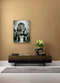 KARE Glasbild Bath Lion 60x80cm