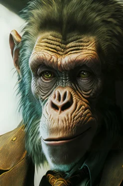 KARE Glasbild Drinking Monkey 100x100cm