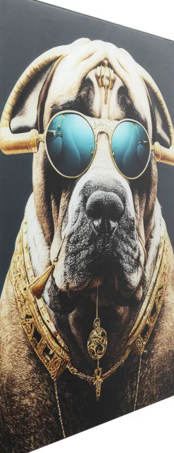 KARE Glasbild Fashion Dog 60x80cm