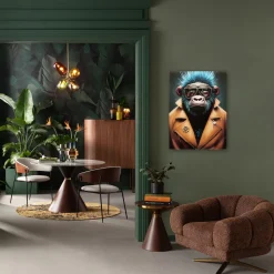 KARE Glasbild Fashion Gorilla 60x80cm