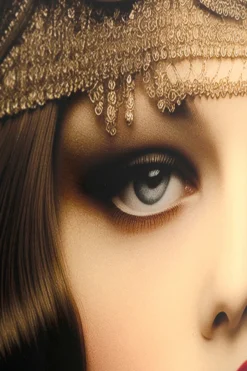 KARE Glasbild Muse Art Nouveau 100x100cm