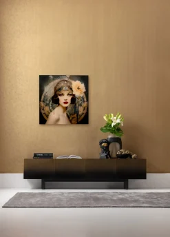 KARE Glasbild Muse Art Nouveau 100x100cm