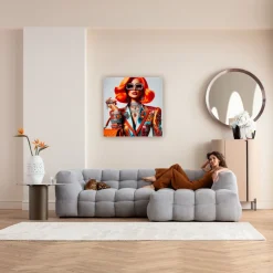 KARE Glasbild Muse Posh 100x100cm