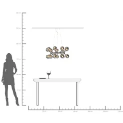 KARE Hängeleuchte Atomic Balls Silber Ø74cm
