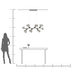 KARE Hängeleuchte Atomic Balls Smoke 190cm