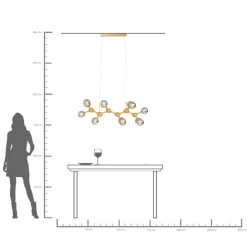 KARE Hängeleuchte Atomic Balls Brass 190cm