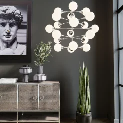 KARE Hängeleuchte Bulb Fiction 20 Silber Ø102cm