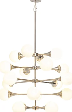 KARE Hängeleuchte Bulb Fiction 20 Silber Ø102cm