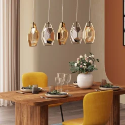 KARE Hängeleuchte Diamond Fever Dining Brass 110cm
