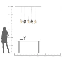 KARE Hängeleuchte Diamond Fever Dining Schwarz 110cm