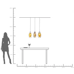 KARE Hängeleuchte Diamond Fever Dining Schwarz 67cm