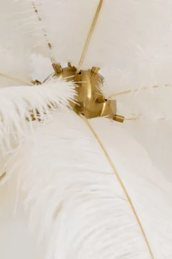 KARE Hängeleuchte Feather Palm Weiß Ø87cm