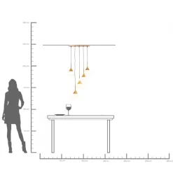 KARE Hängeleuchte Gocce 70x140cm