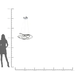 KARE Hängeleuchte Saturn LED Chrome Big