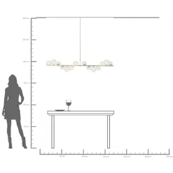 KARE Hängeleuchte Scala Balls Chrome 155cm