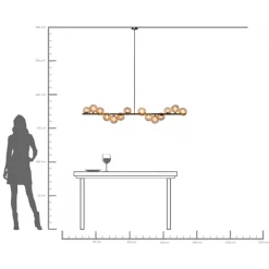 KARE Hängeleuchte Scala Balls Schwarz 155cm