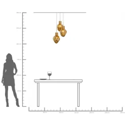 KARE Hängeleuchte Supernova Amber Tre Ø45cm