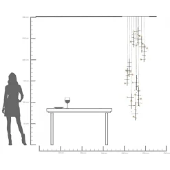 KARE Hängeleuchte Trapez 280cm