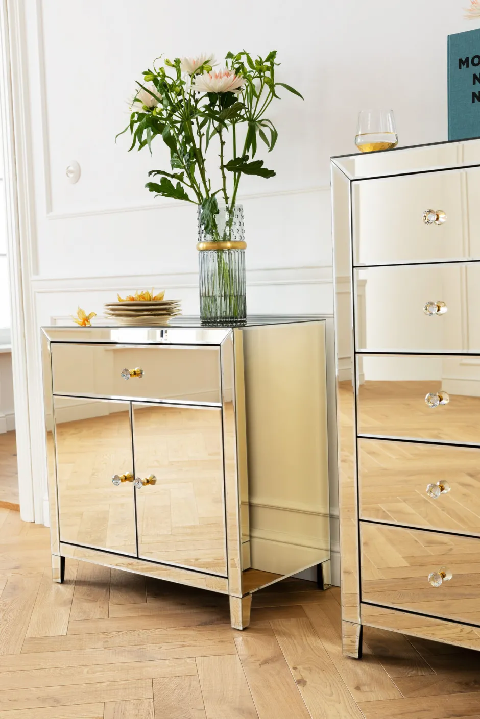 KARE Hochkommode Luxury Pearl 5 Schübe