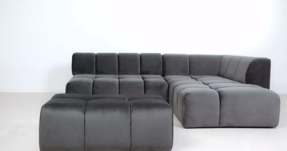 KARE Hocker Belami Velvet Grau