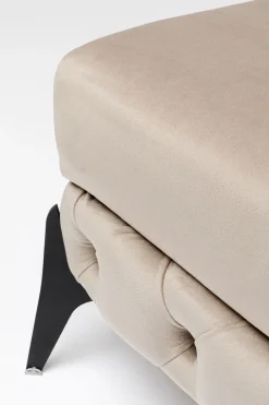 KARE Hocker Bellissima Velvet Taupe 80cm