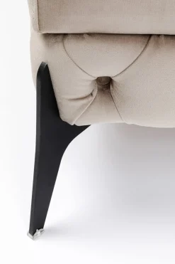 KARE Hocker Bellissima Velvet Taupe 80cm