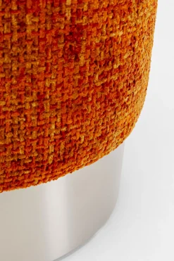 KARE Hocker Berry High Silber Orange Ø39cm