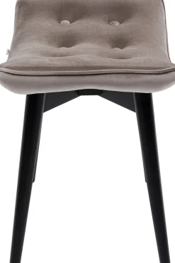 KARE Hocker Black Vicky Velvet Grau 46x59cm