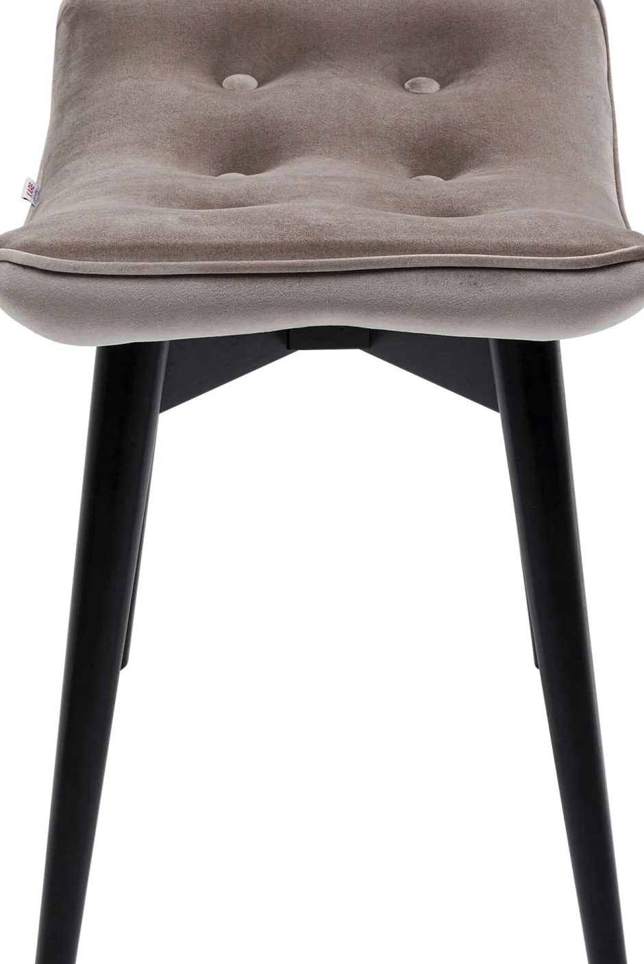 KARE Hocker Black Vicky Velvet Grau 46x59cm