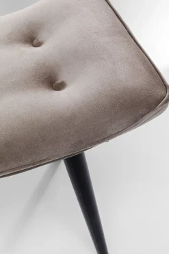 KARE Hocker Black Vicky Velvet Grau 46x59cm